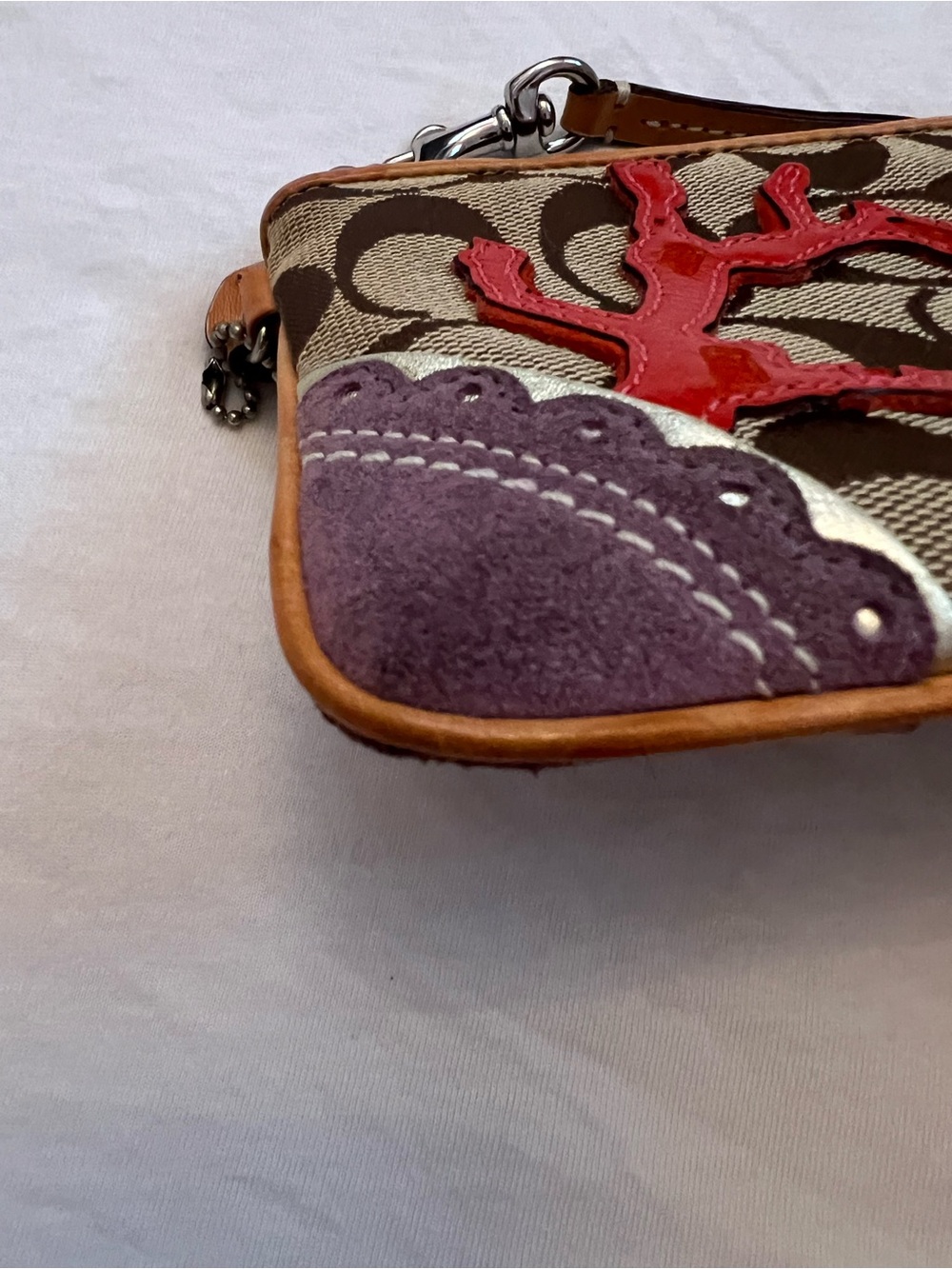 Coach Rare Limited Edition Signature Fish & Coral Appliqué Wristlet Y2K Coastal - Picture 9 of 15
